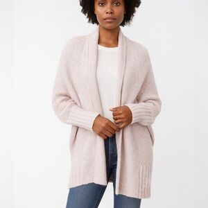 Angel of the North cotton/alpaca light Pink Chaucer Open Cardigan size Medium